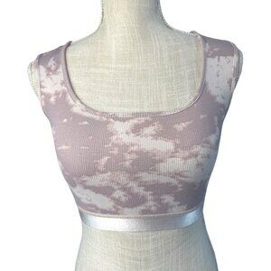 LCW Limited Womens Tie-Dye Ribbed Sleeveless Crop Top S